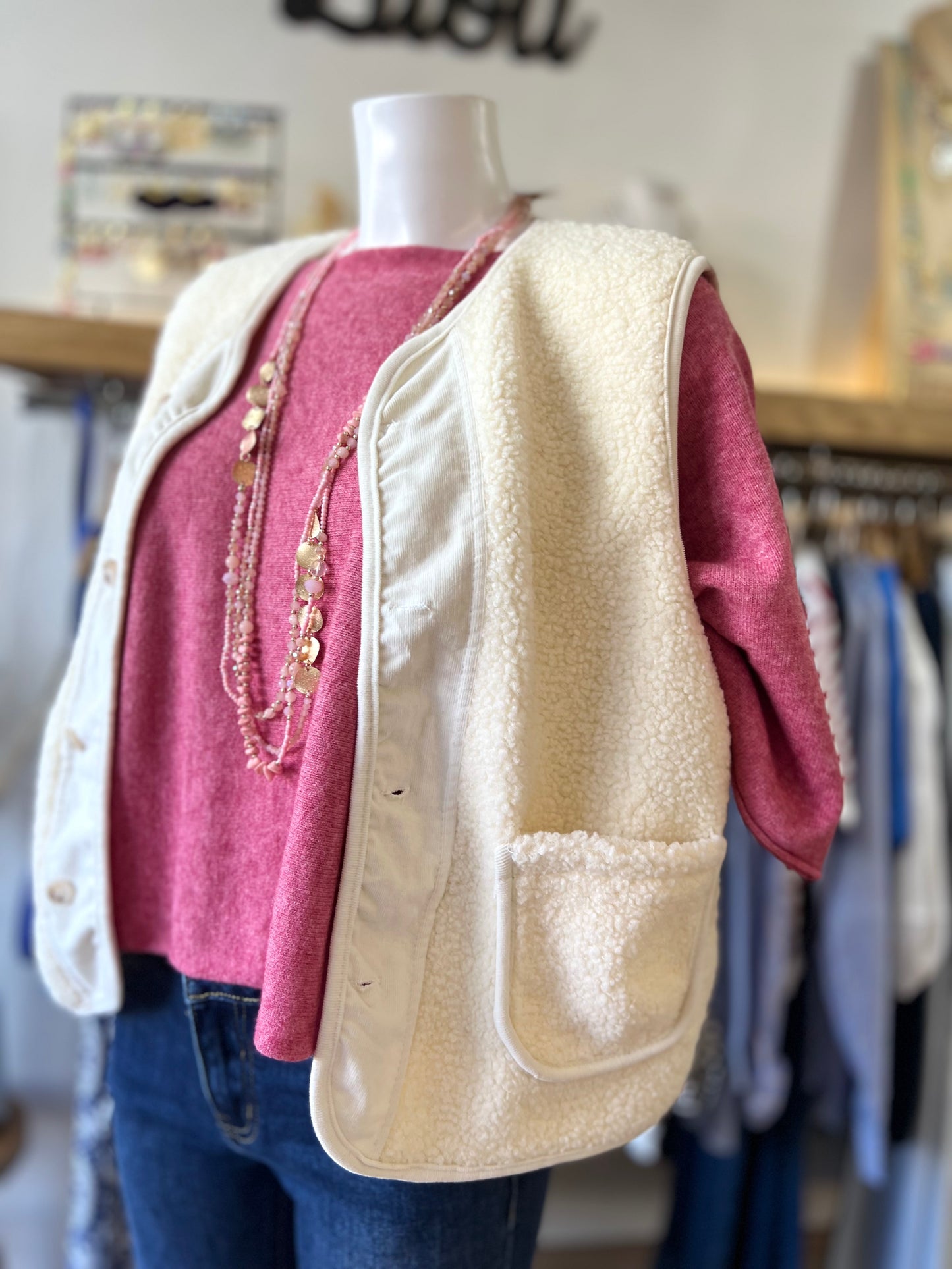 Pull ALBANE VIEUX ROSE