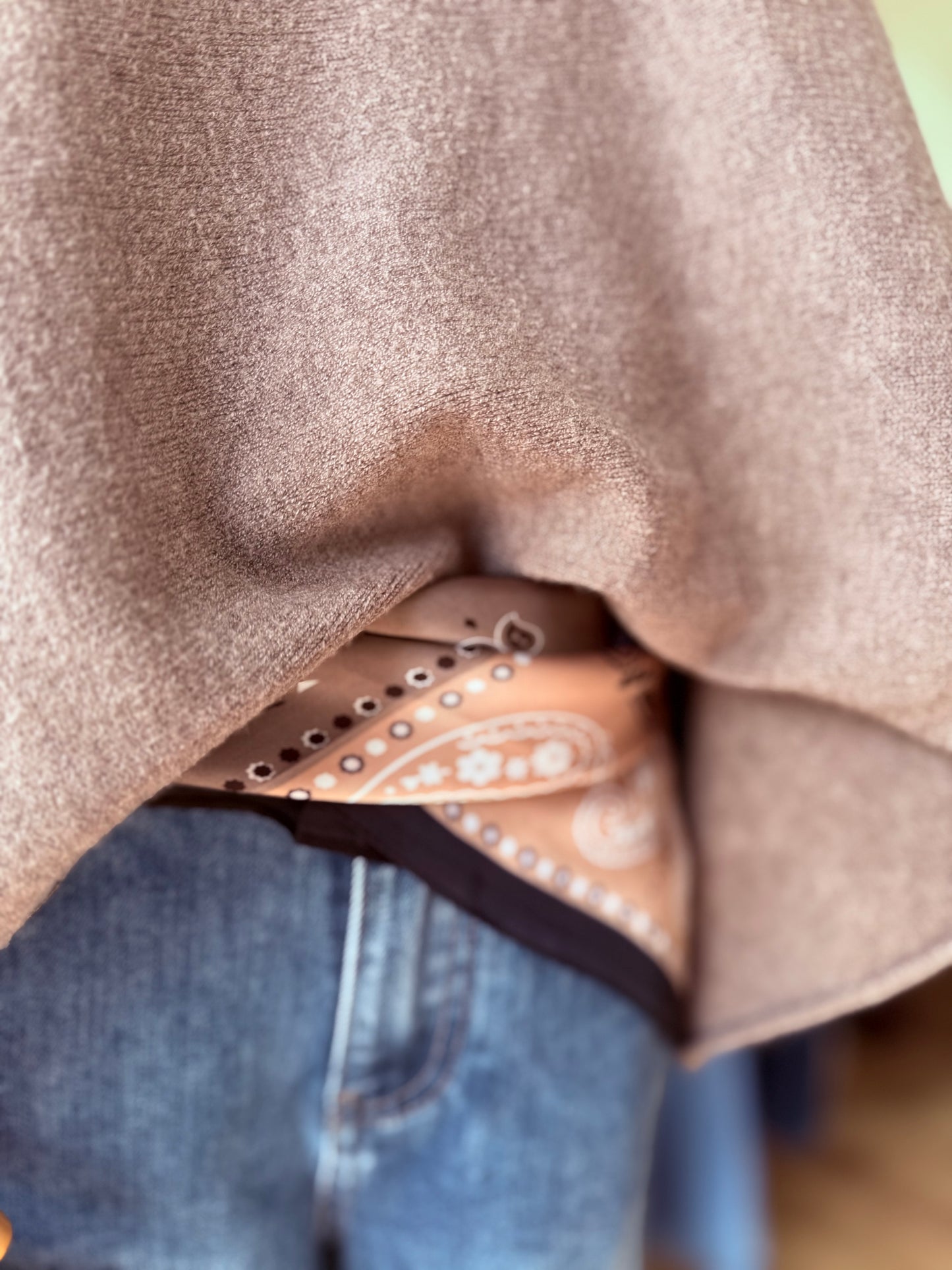 Foulard carré imprimé - Beige