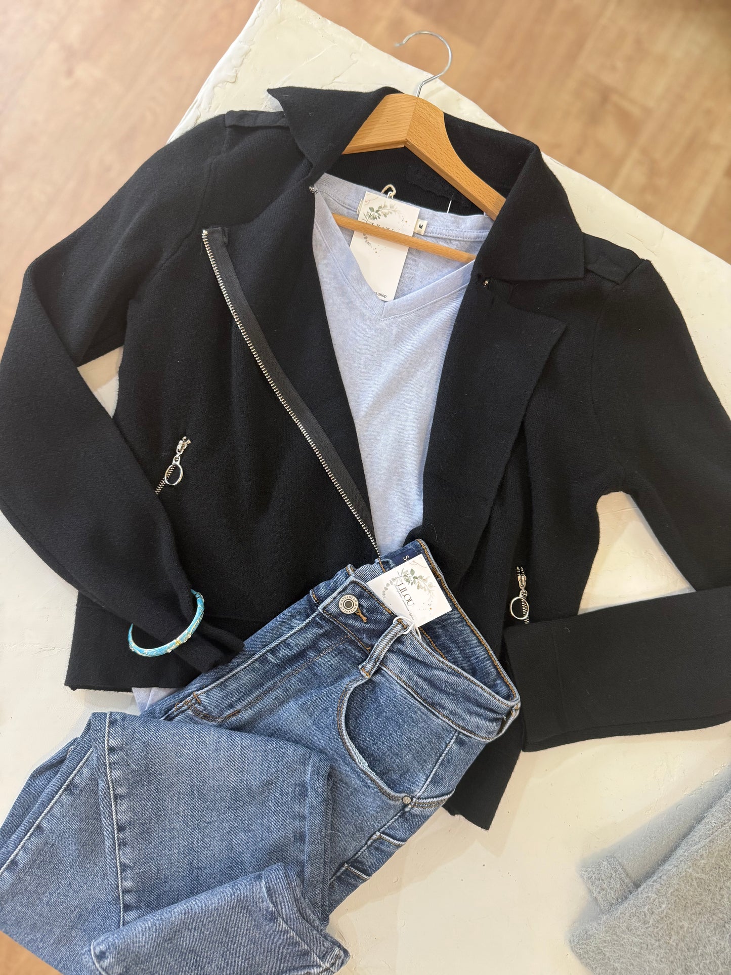 Veste style perfecto - Noir