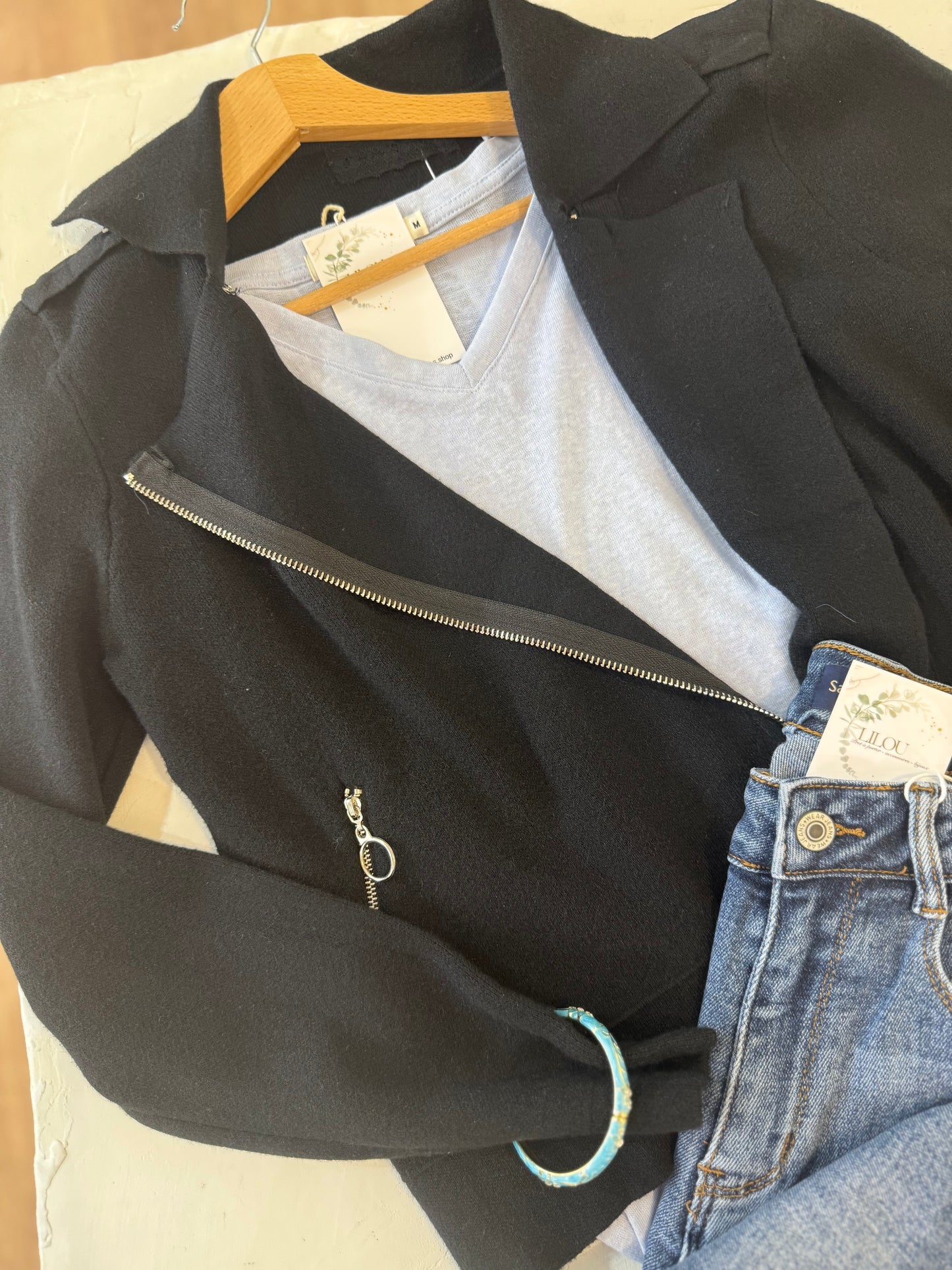 Veste style perfecto - Noir