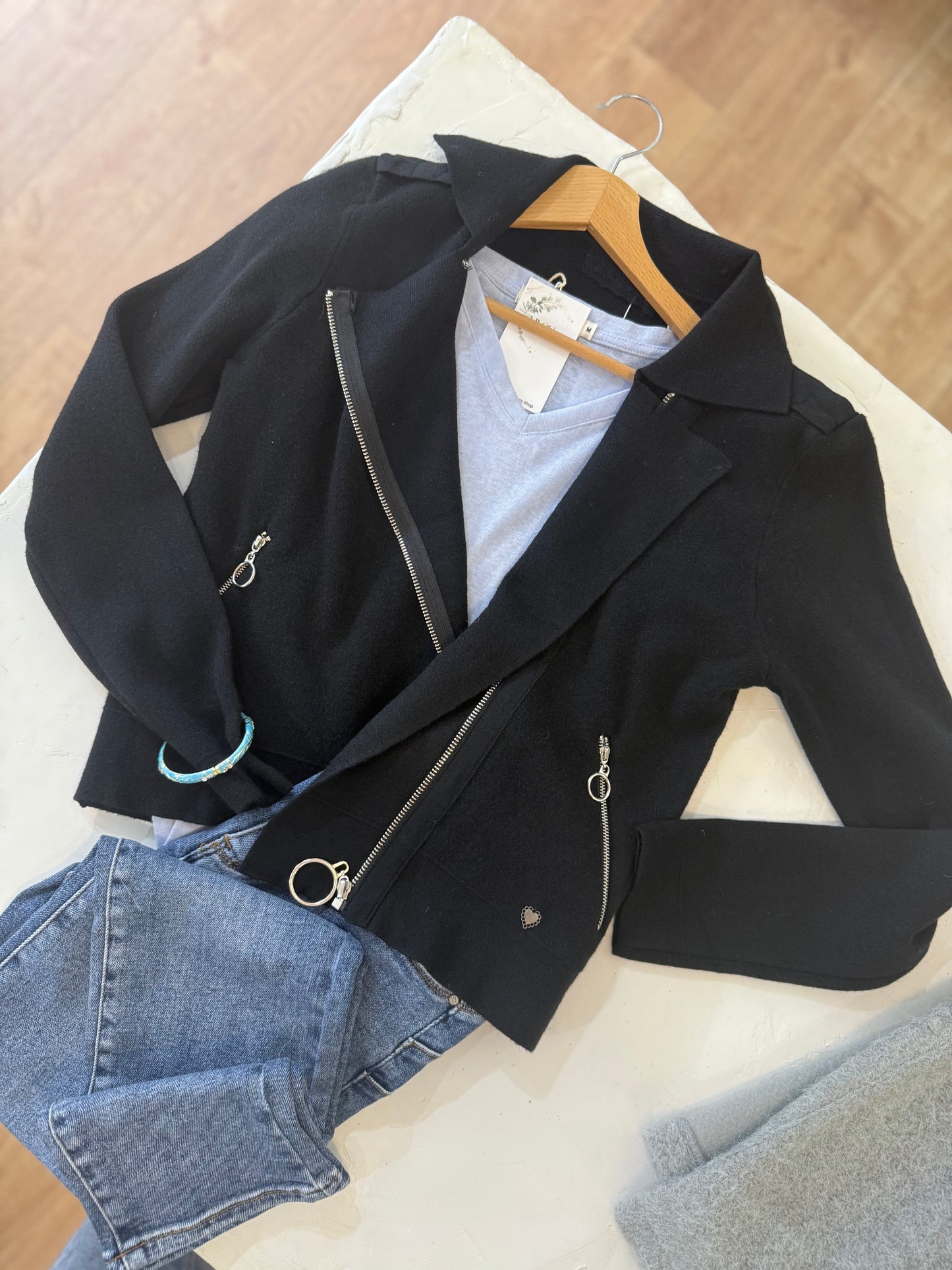 Veste style perfecto - Noir