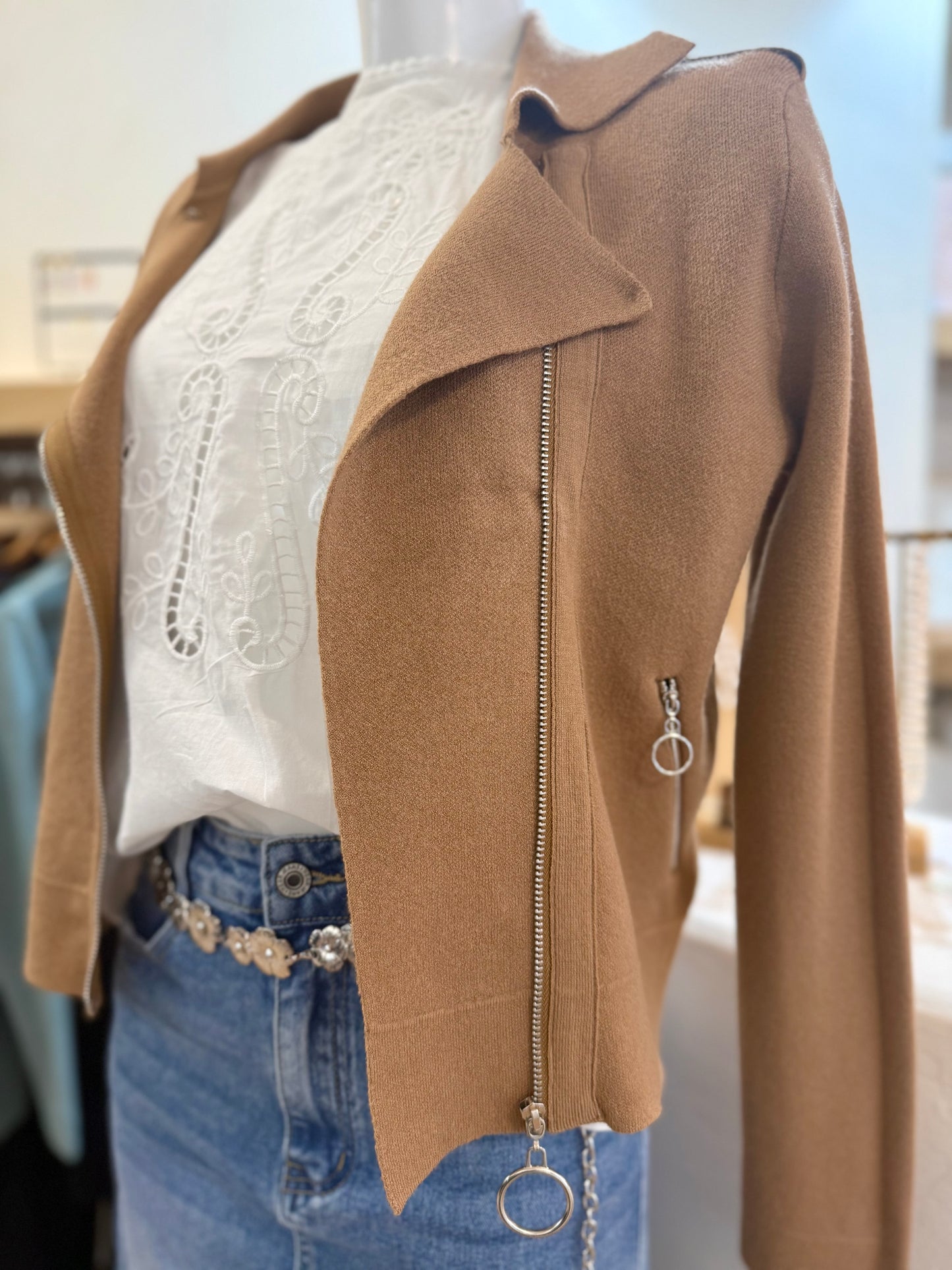Veste style perfecto - Camel