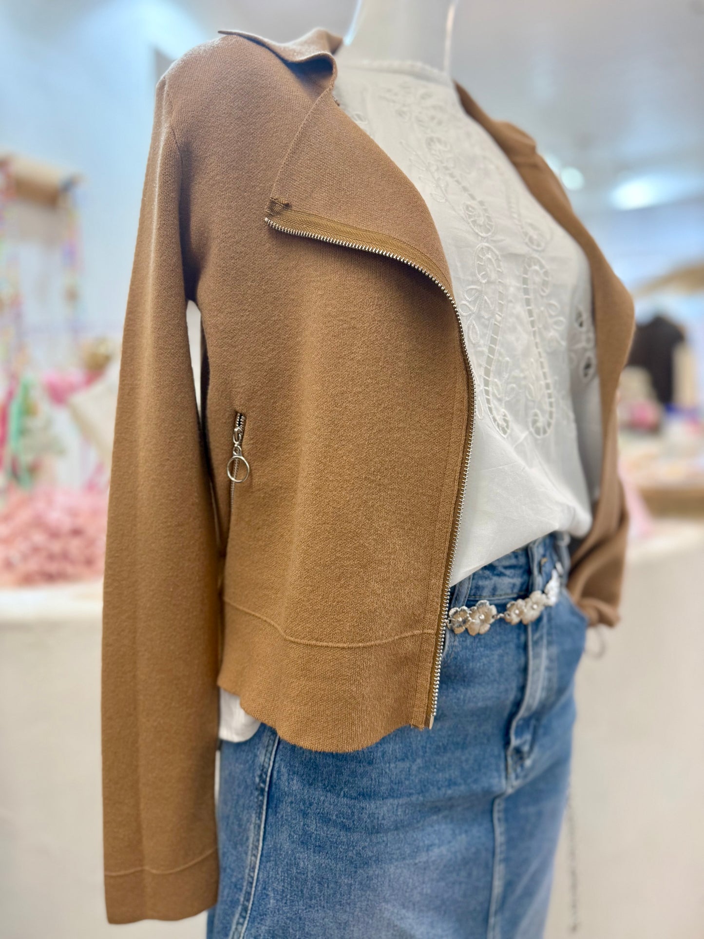 Veste style perfecto - Camel