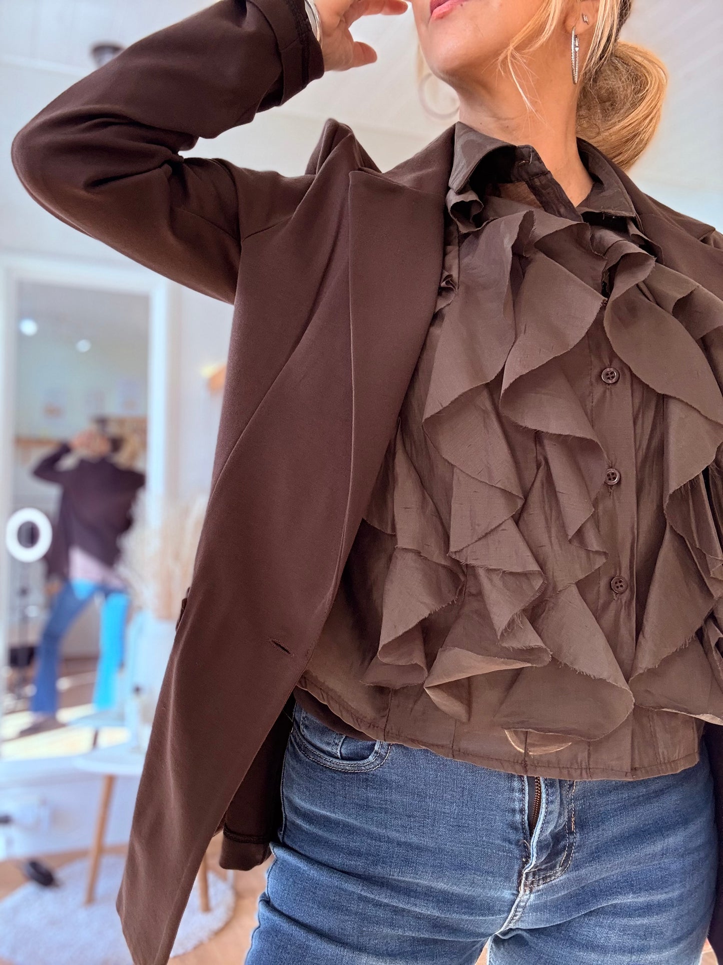 Blazer souple ARIA - Chocolat