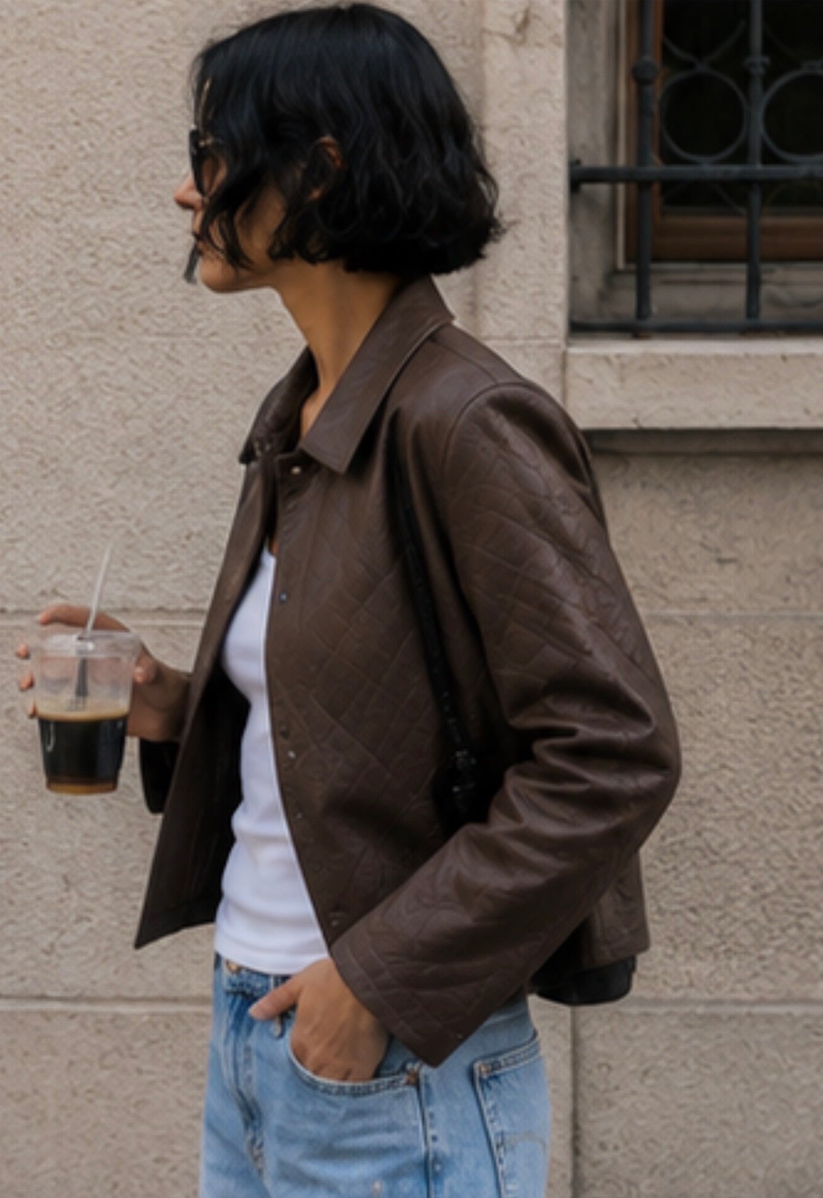 Veste effet daim - LINETTE - Chocolat