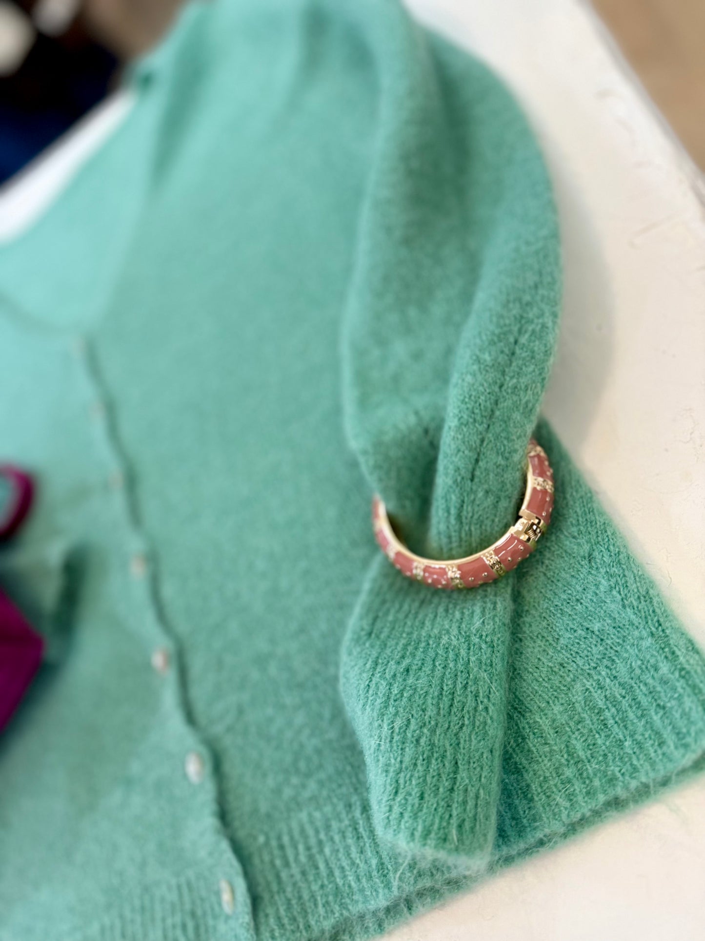 Gilet SOLINE vert céladon