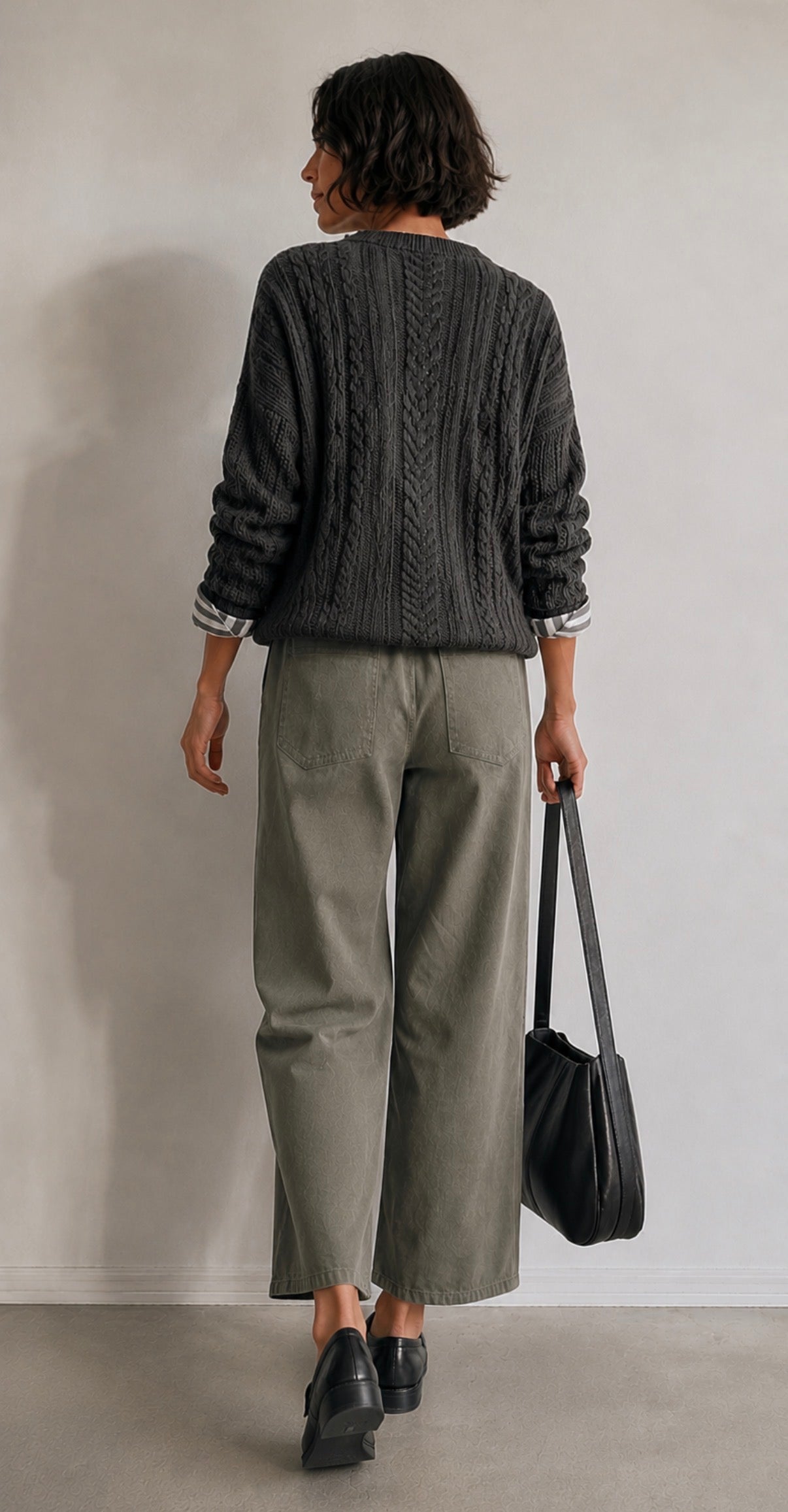 Pantalon en toile de coton - LARA - Kaki