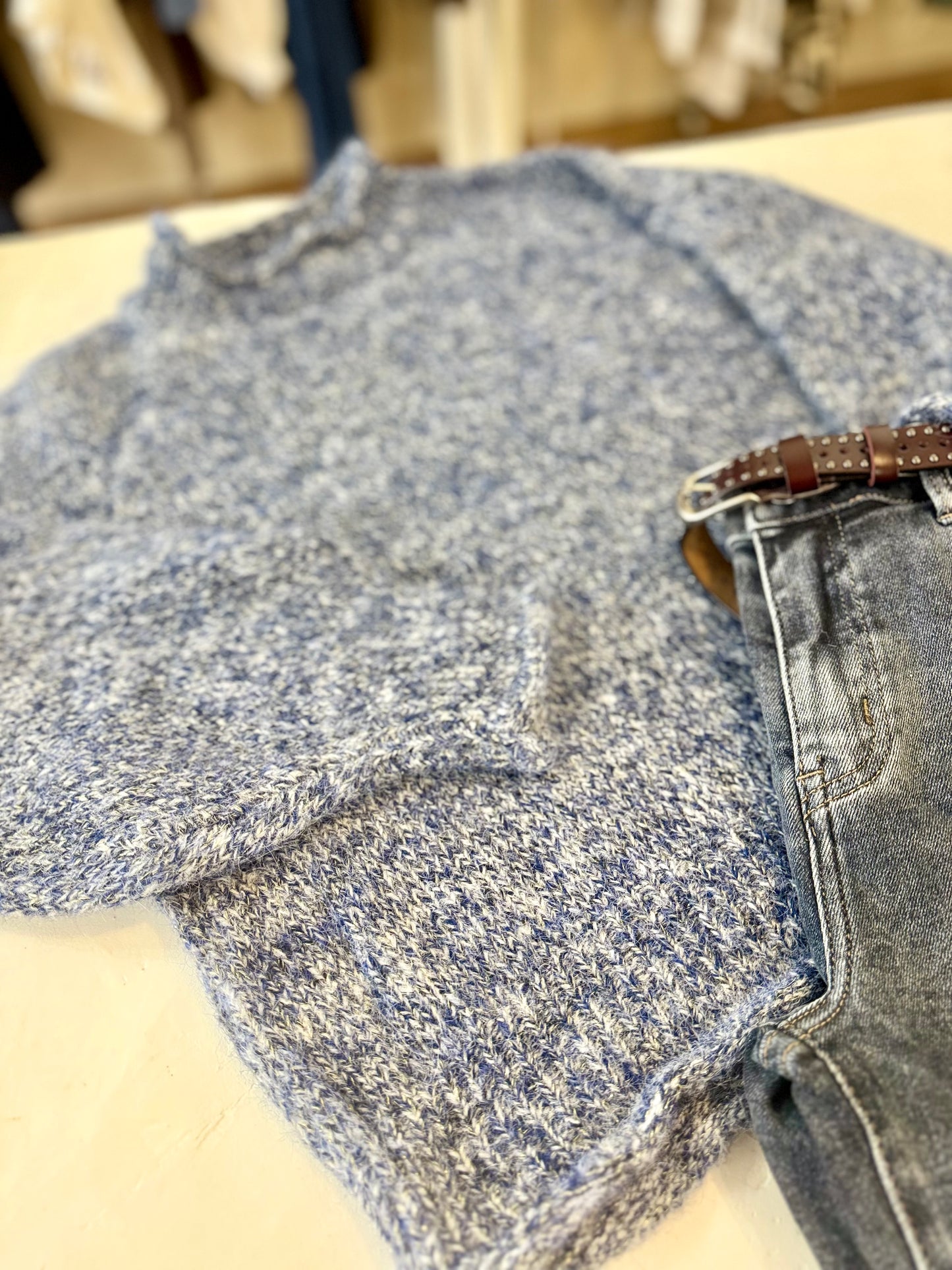 Pull FANY - Bleu chiné