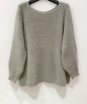 Pull AMBRE gris clair