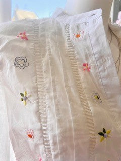 Chemise broderie fleurie LEANNE