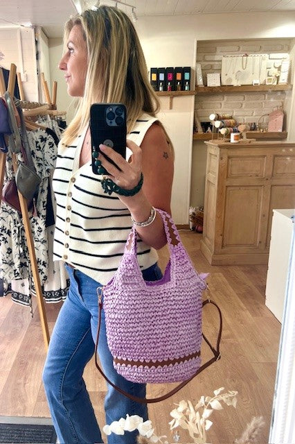 Sac Raphia LILAS