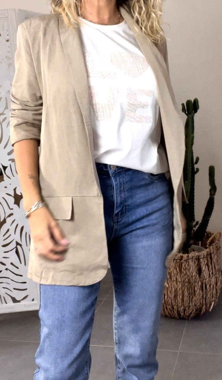 Veste blazer taupe