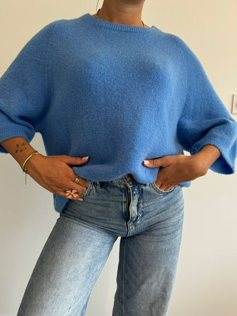 Pull LOULA bleu azure