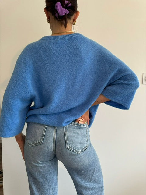 Pull LOULA bleu azure