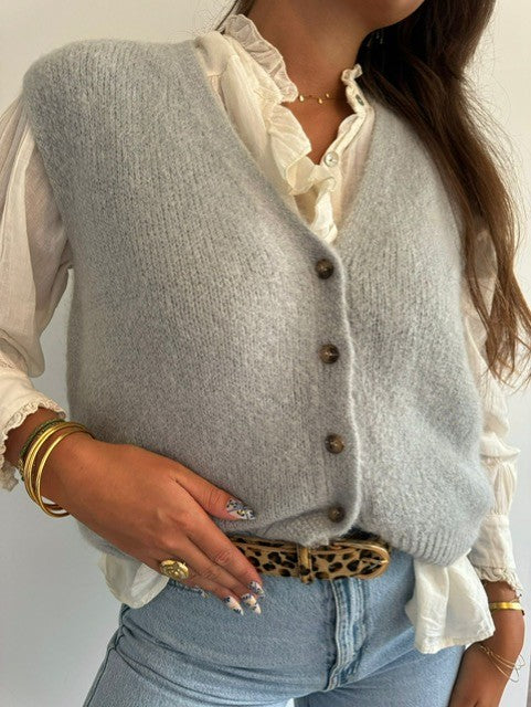 Gilet SATINE gris clair