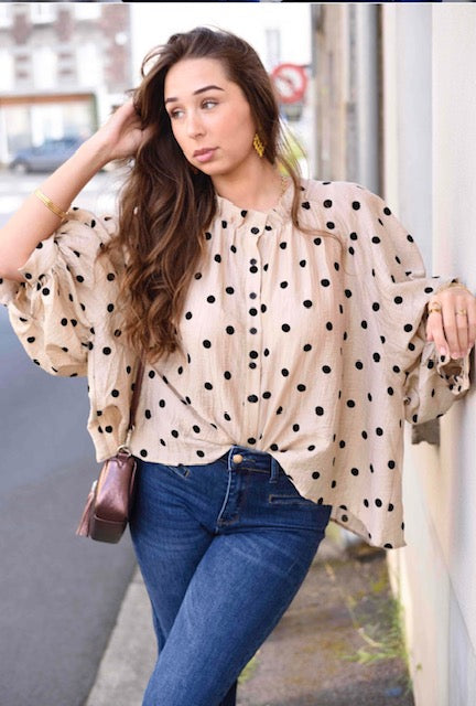 Blouse à pois