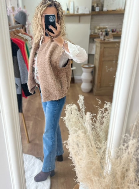 Gilet FAUSTINE camel