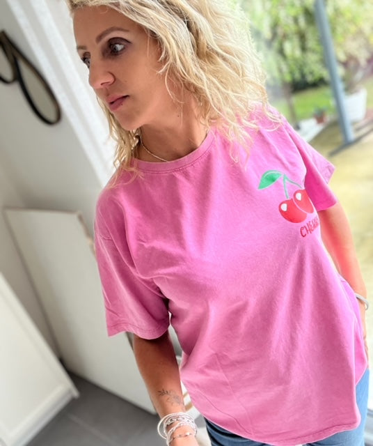 Tee-shirt CERISE rose