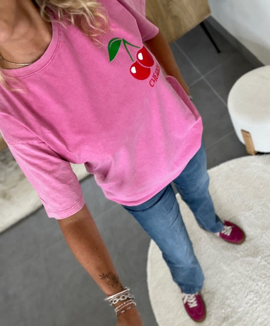 Tee-shirt CERISE rose