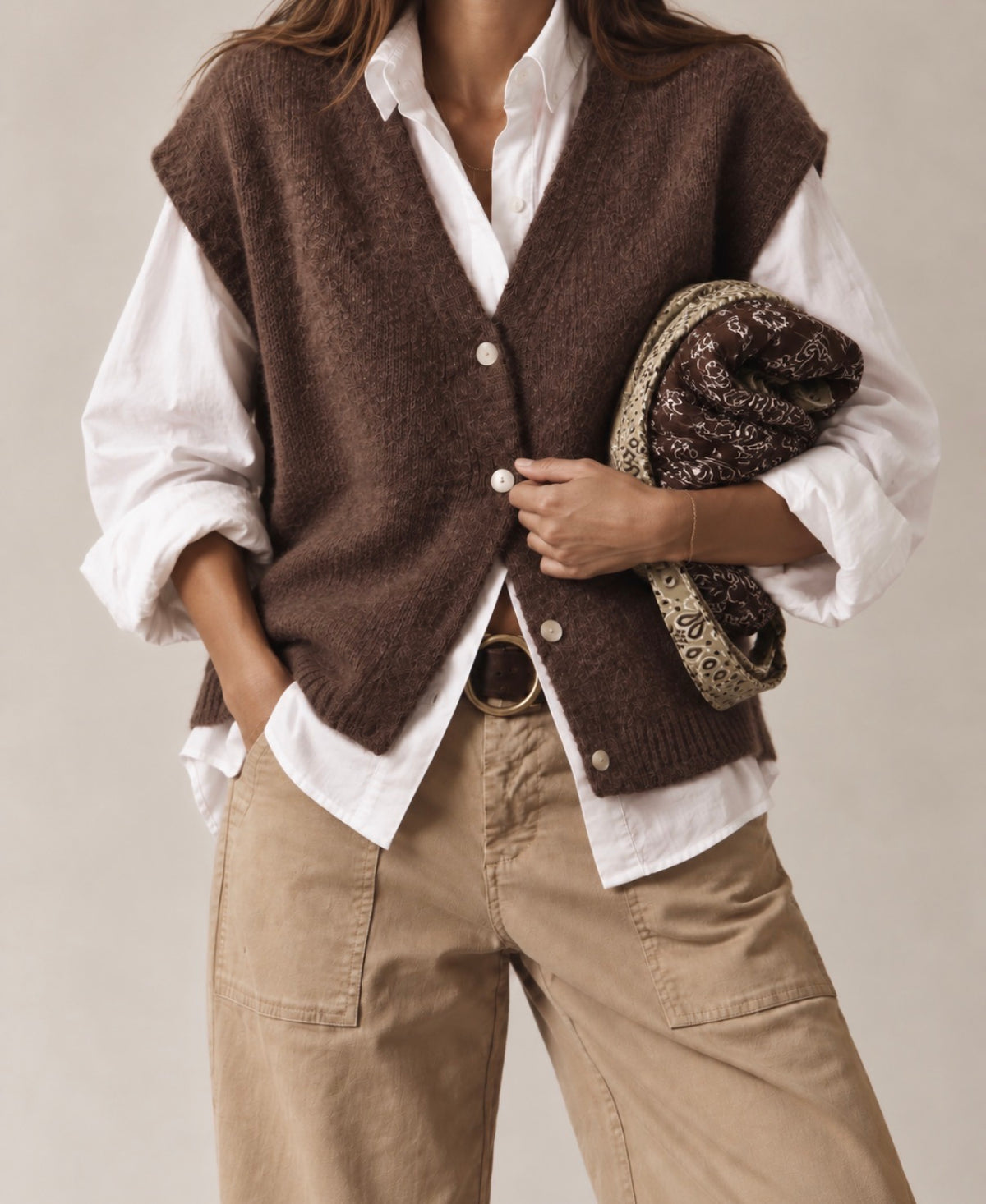 Gilet MURIEL - Loose - Choco