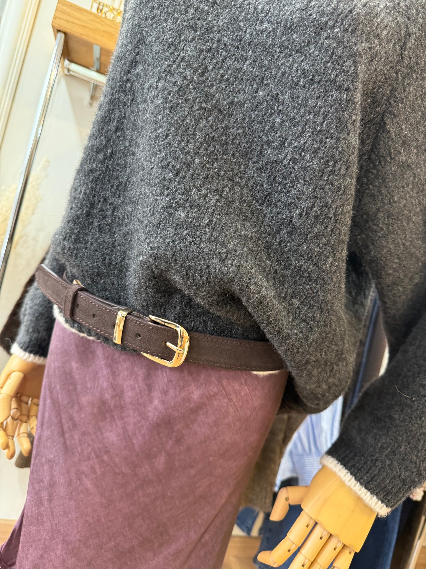 Jupe longue - Iris - Satinée & dentelle -