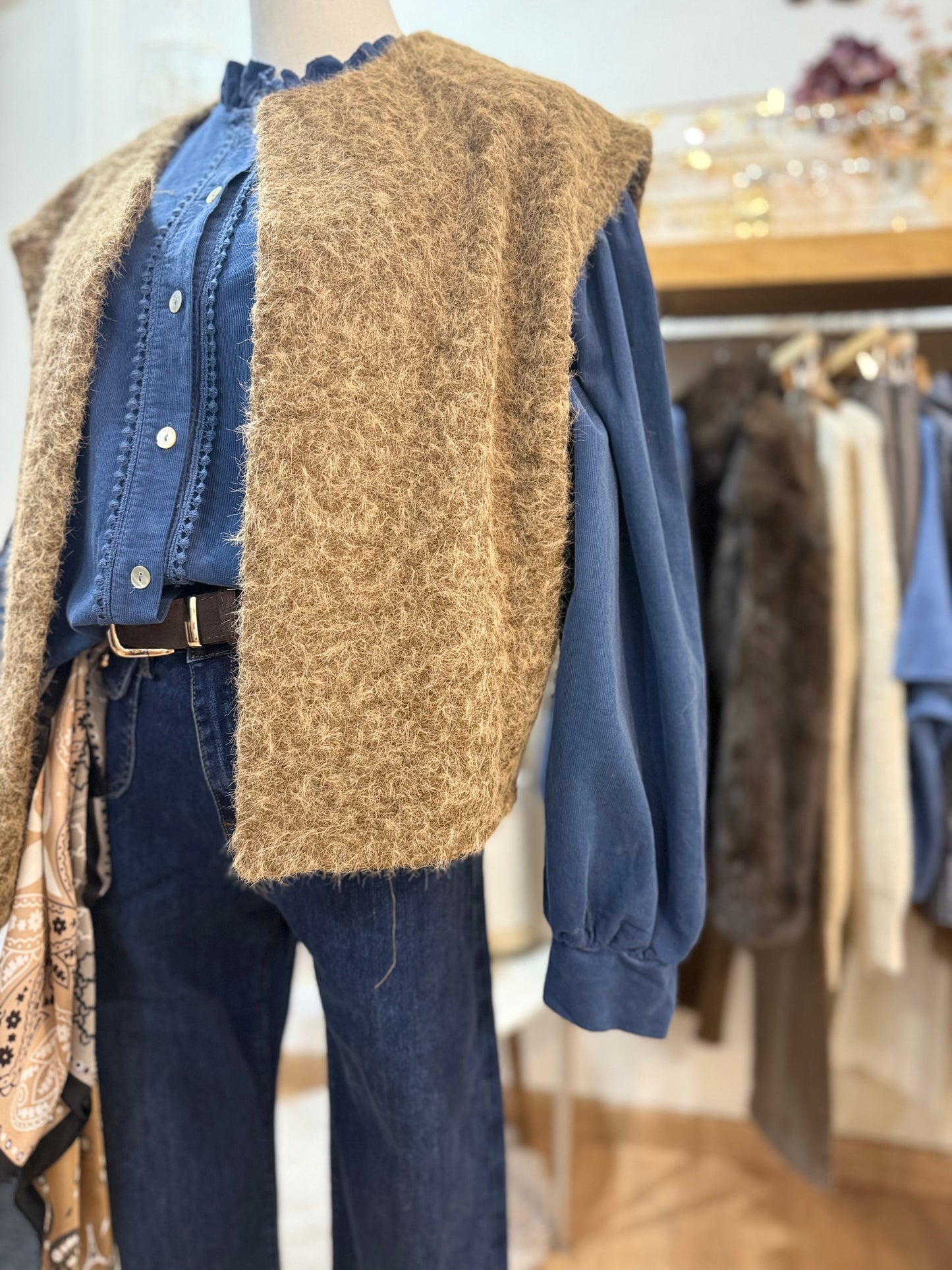 Gilet FAUSTINE camel