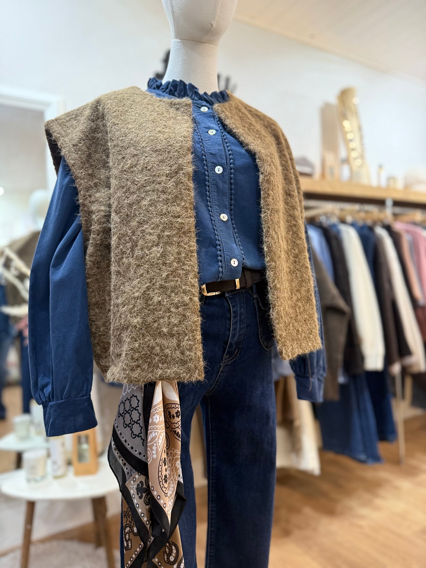 Gilet FAUSTINE camel