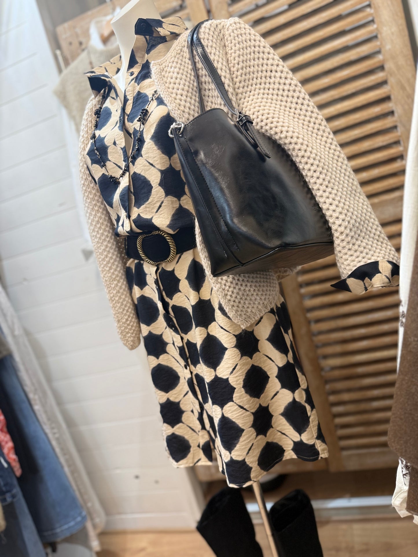 Robe Naomy - Imprimé marine .