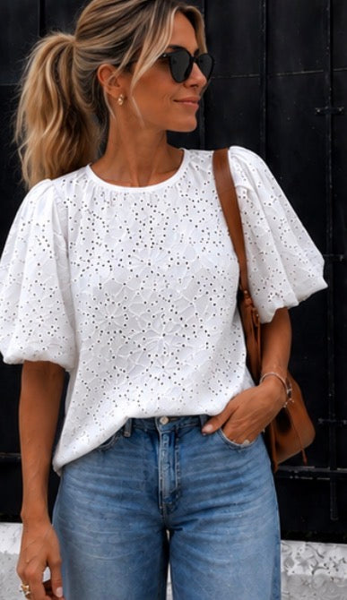 Blouse CARMINE - Blanc