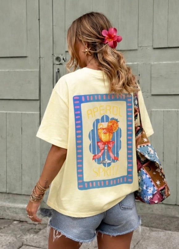 Tee-shirt Cocktail - Jaune
