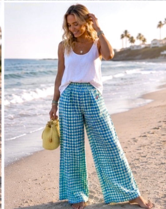 Pantalon ENOLA - Bleu - vert