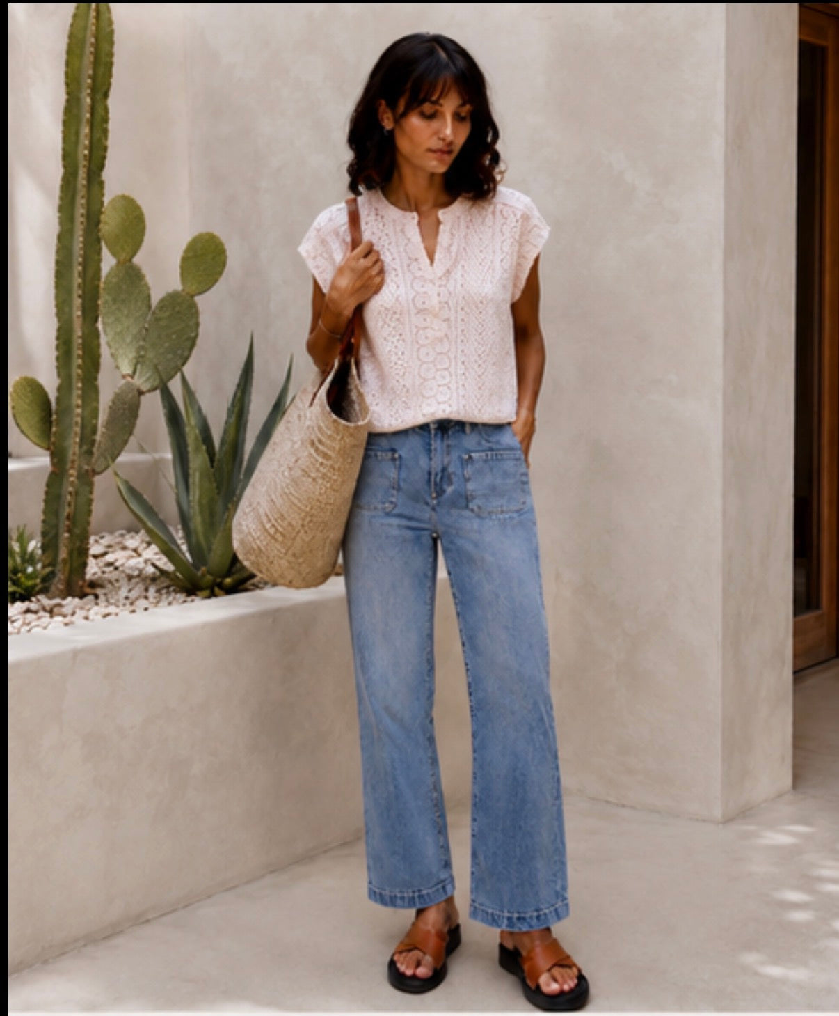 Blouse  ESTELLE - Rose poudré