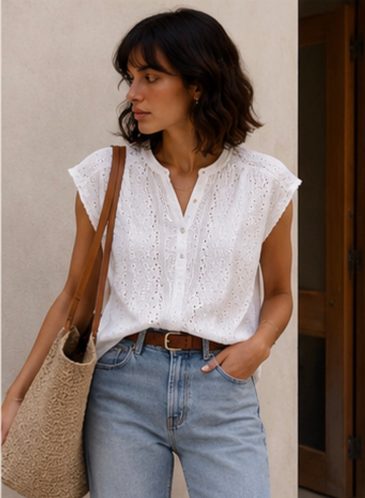 Blouse  ESTELLE - Blanc