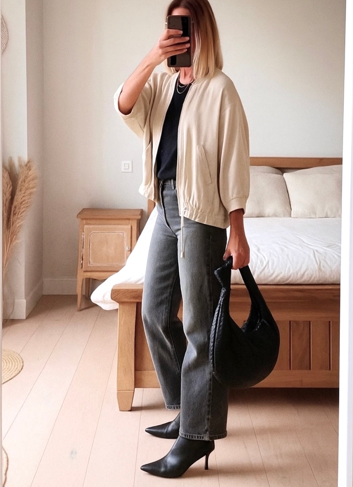 Veste soie ALANA champagne