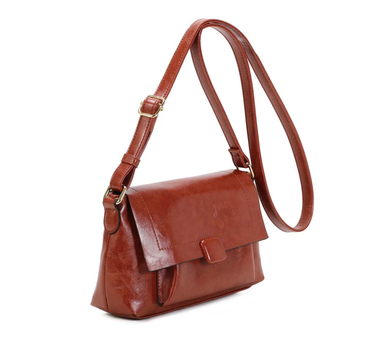 Sac bandoulière Camel - A rabat