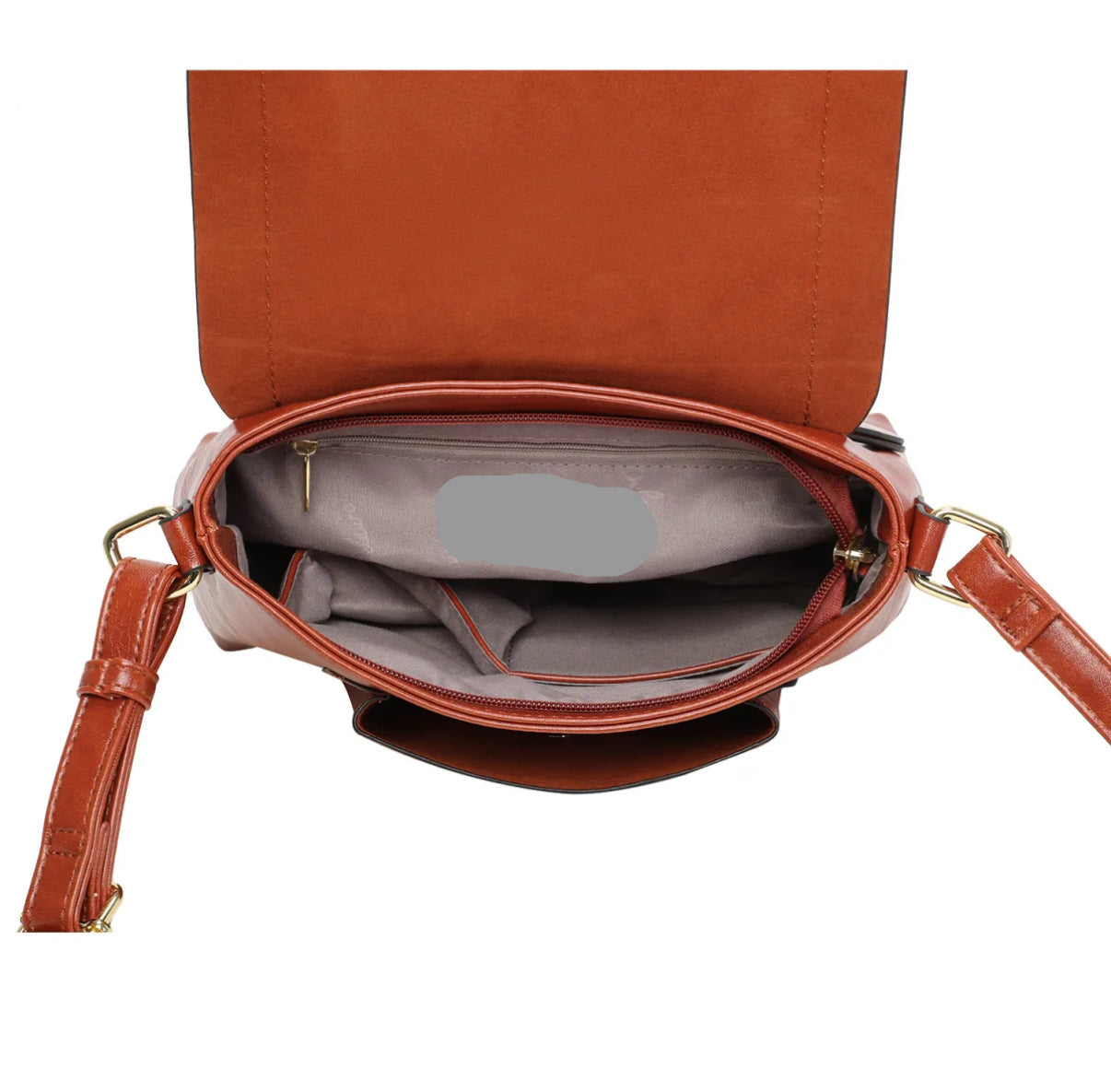 Sac bandoulière Camel - A rabat