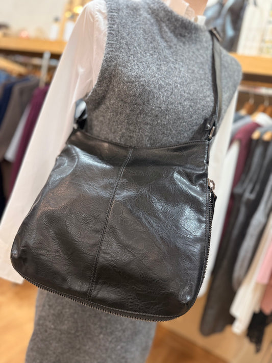 Sac Besace zippée -  City- Noir