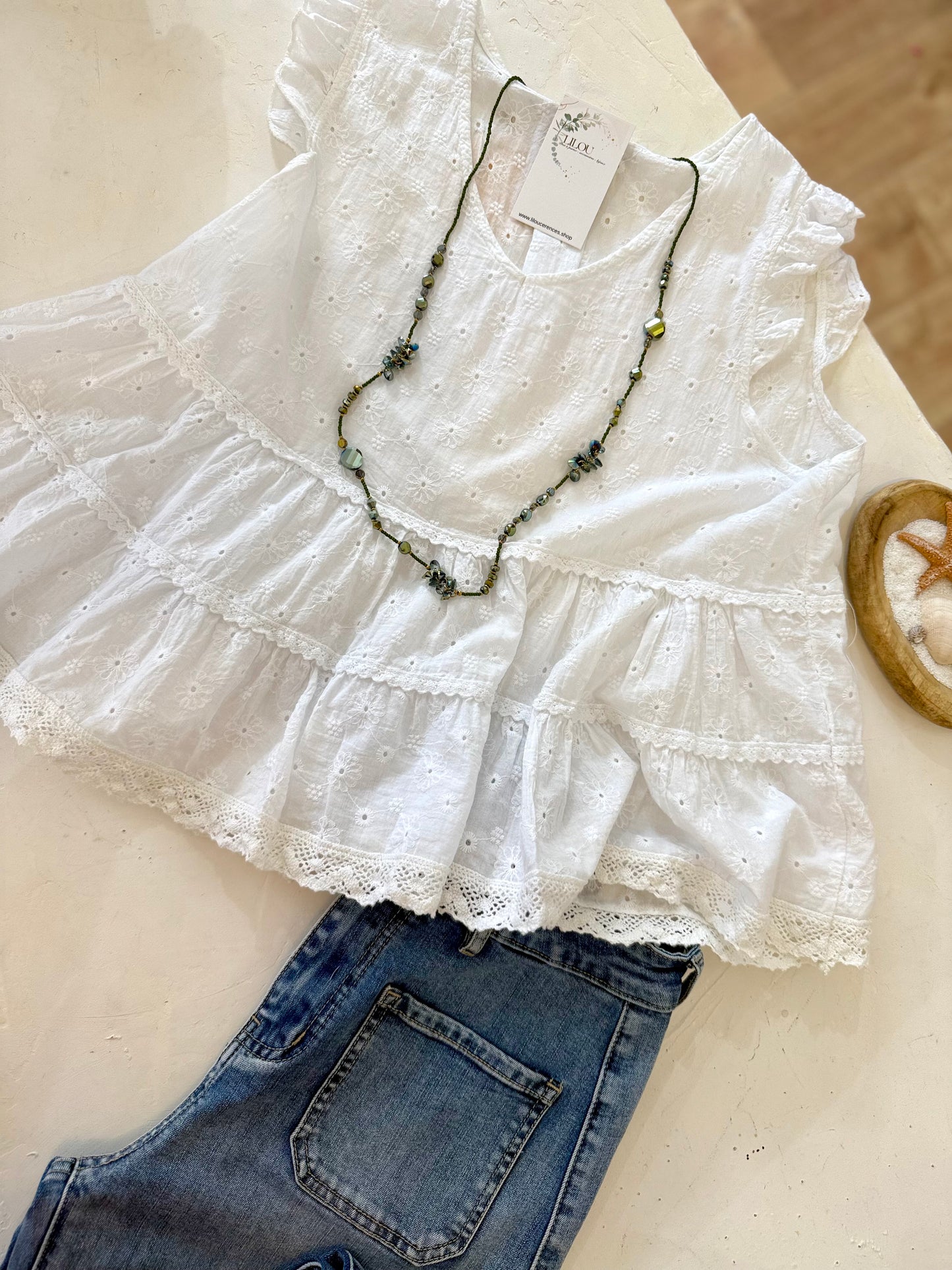 Blouse  EMILIA - Blanc