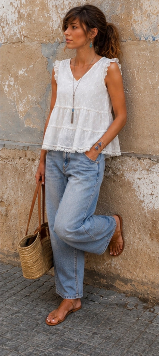 Blouse  EMILIA - Blanc