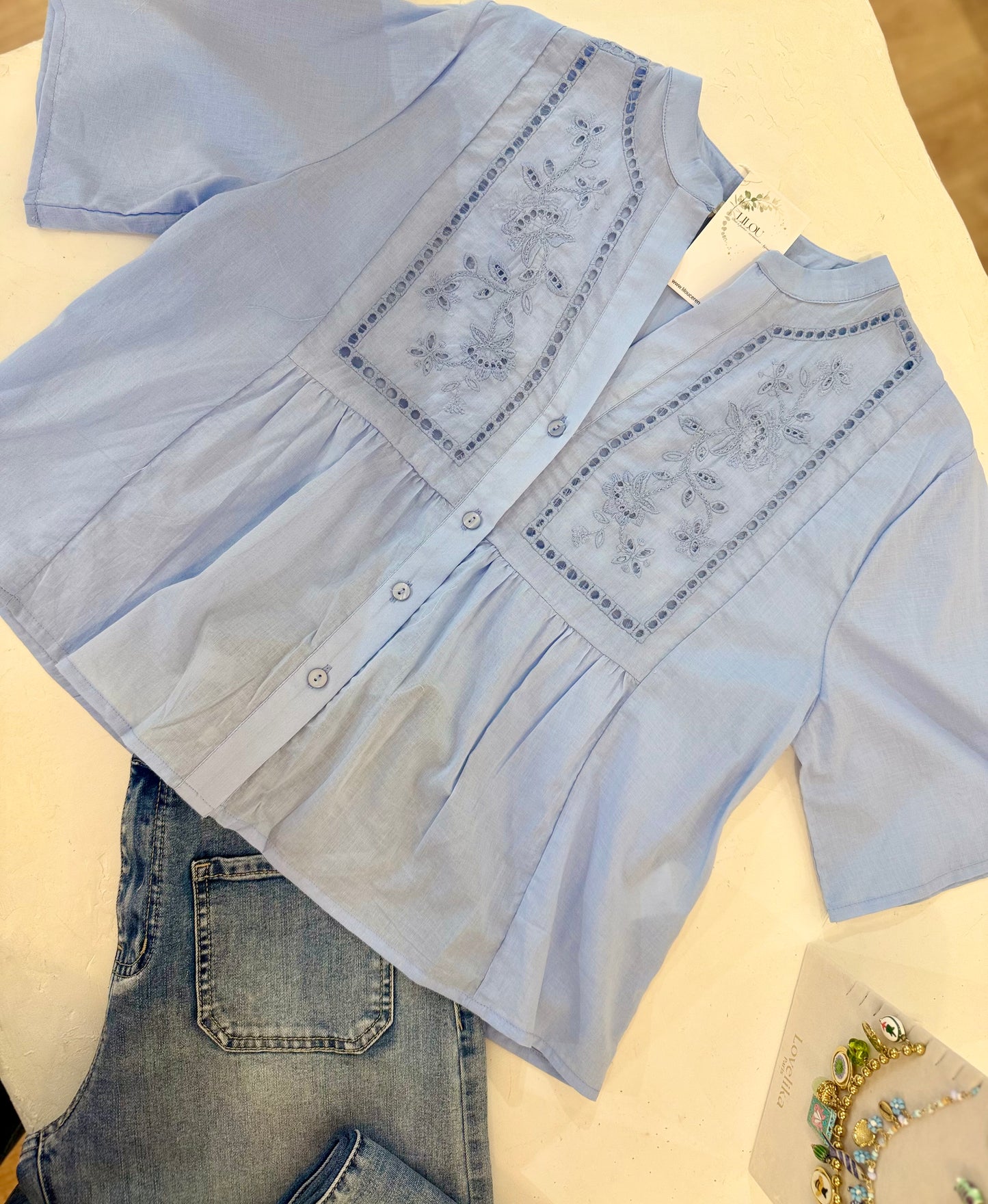 Blouse ESTHER - Bleu