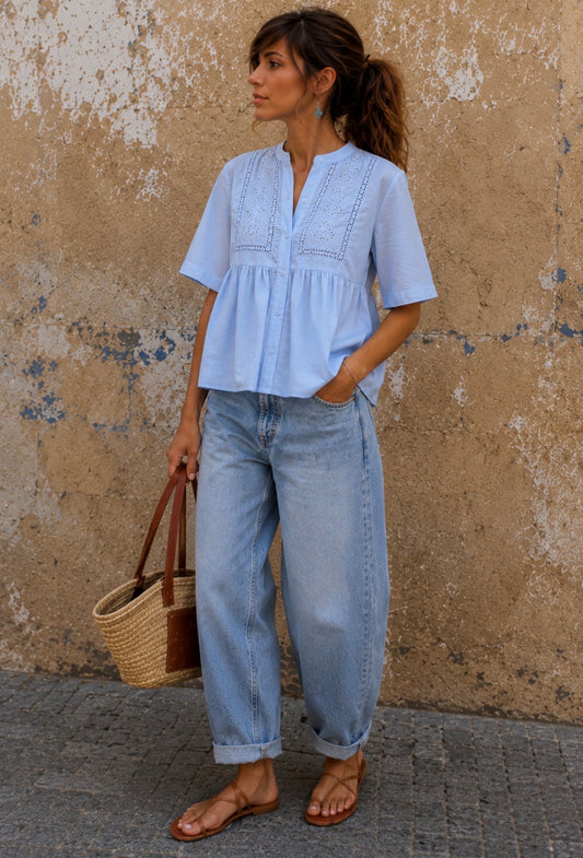 Blouse ESTHER - Bleu