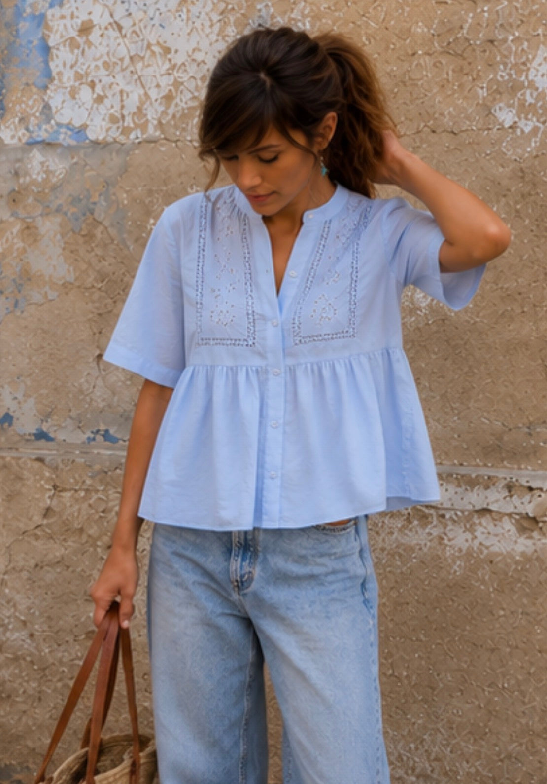 Blouse ESTHER - Bleu