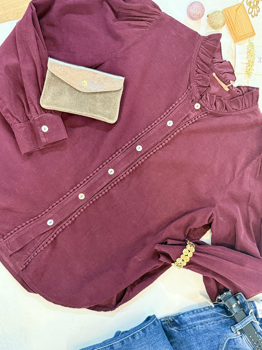 Blouse Madina - Prune