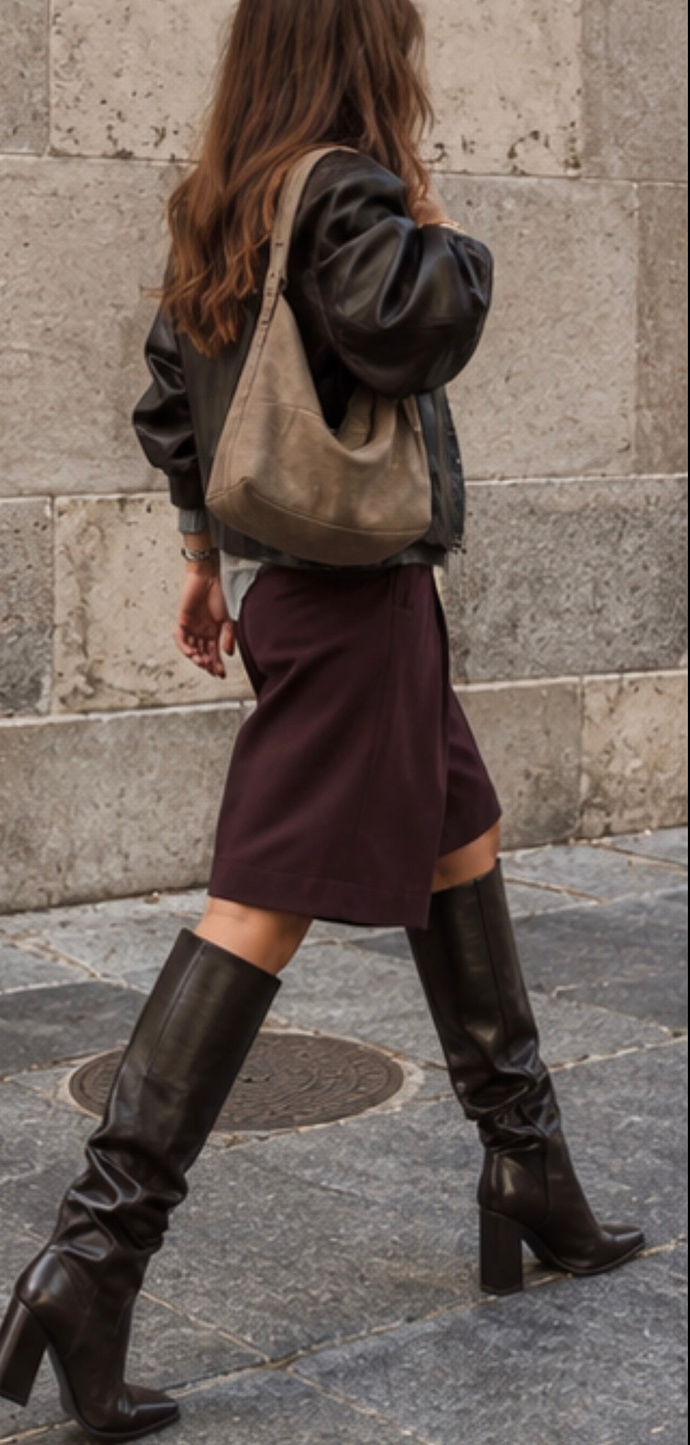 Jupe culotte - MANUELLE - Prune