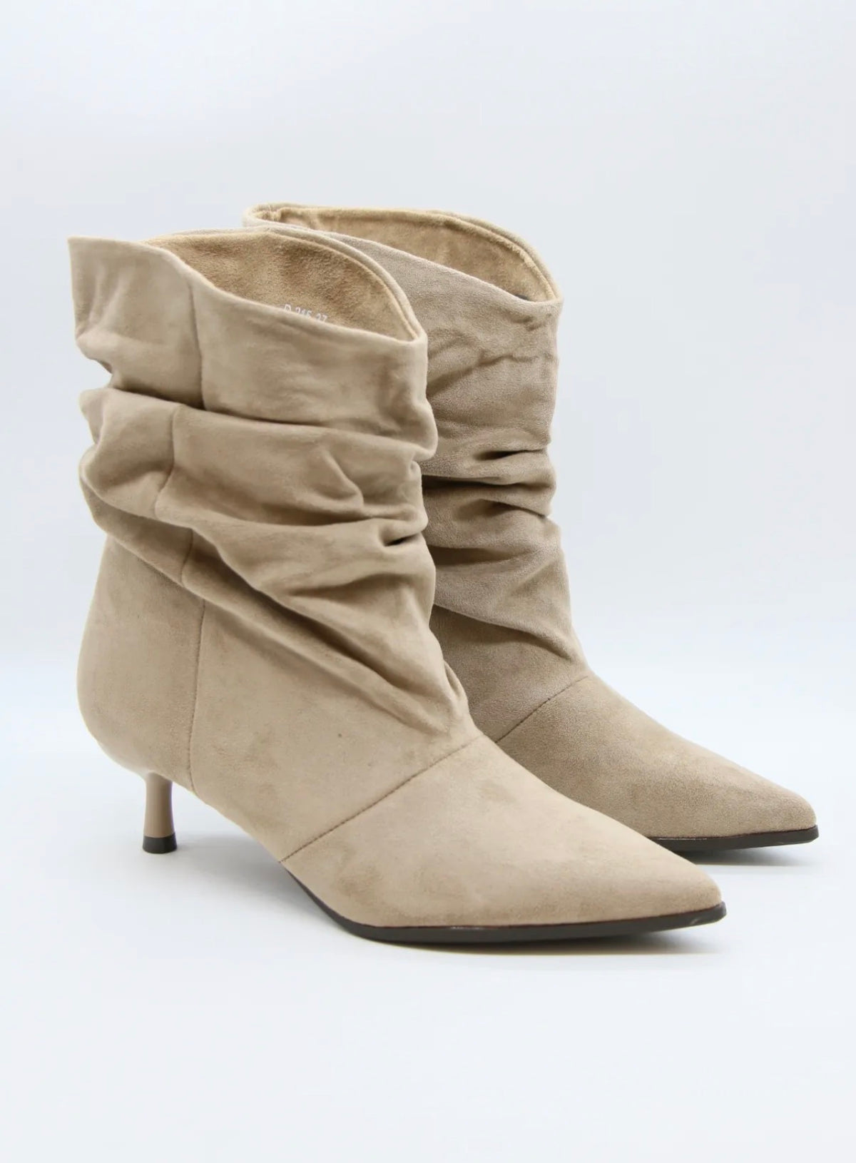Bottines effet daim - Beige