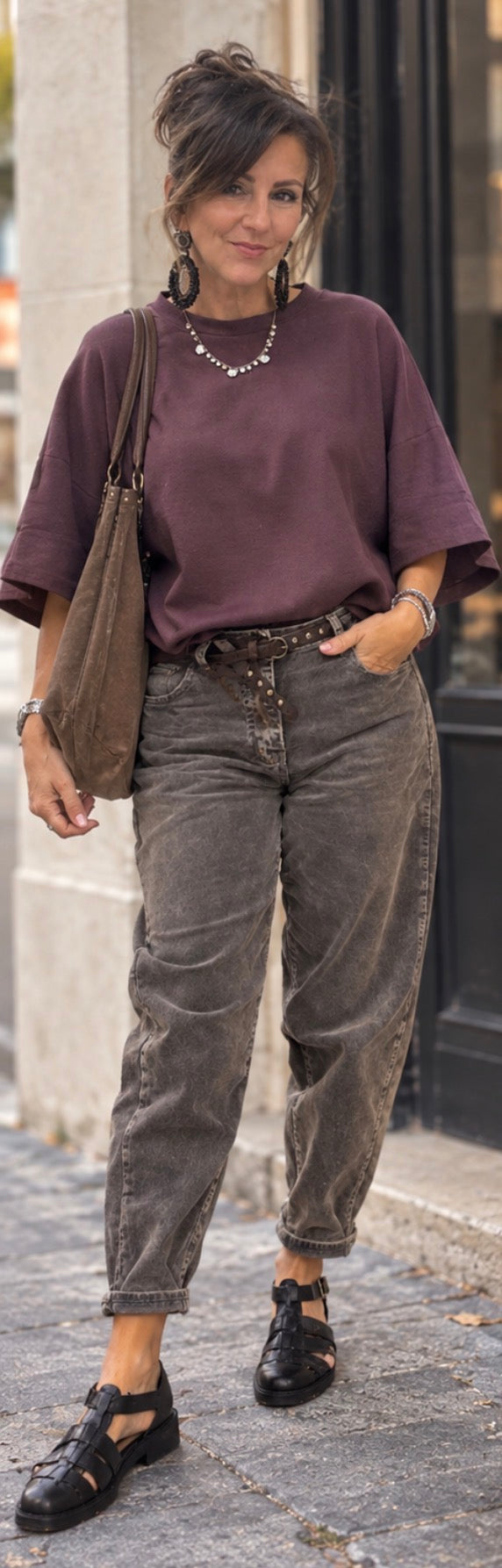 Sweat NOAH - Manches courtes - Violine