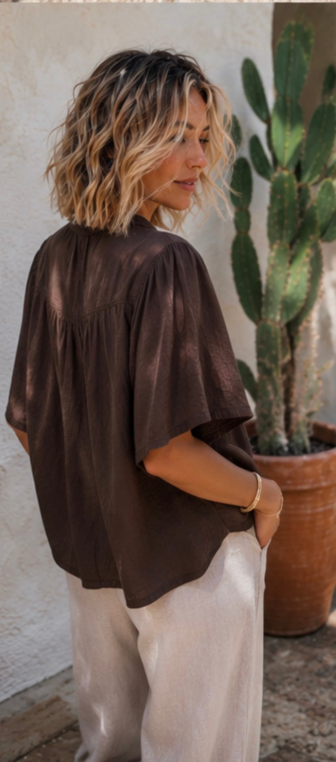 Blouse DOROTHEE- Chocolat