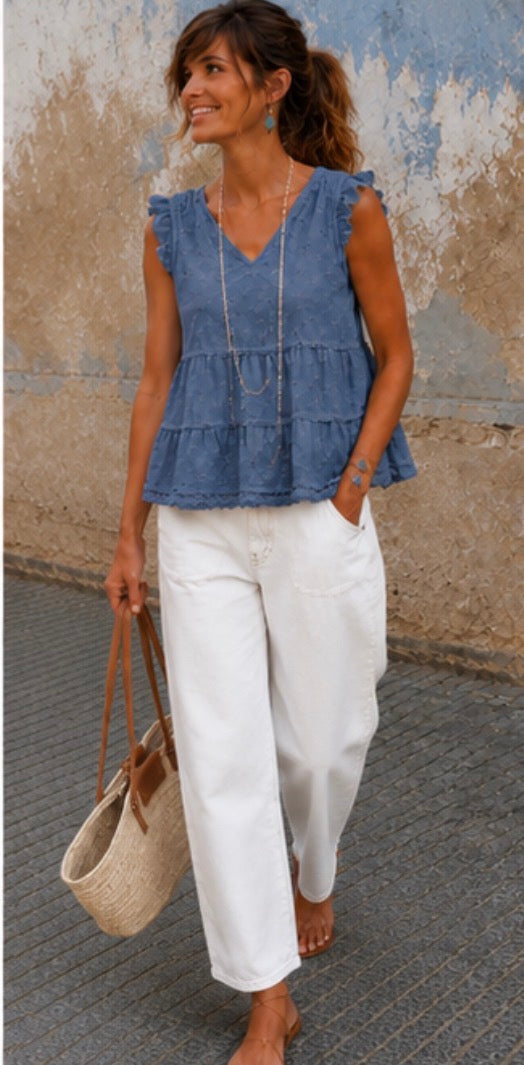 Blouse  EMILIA - Bleu