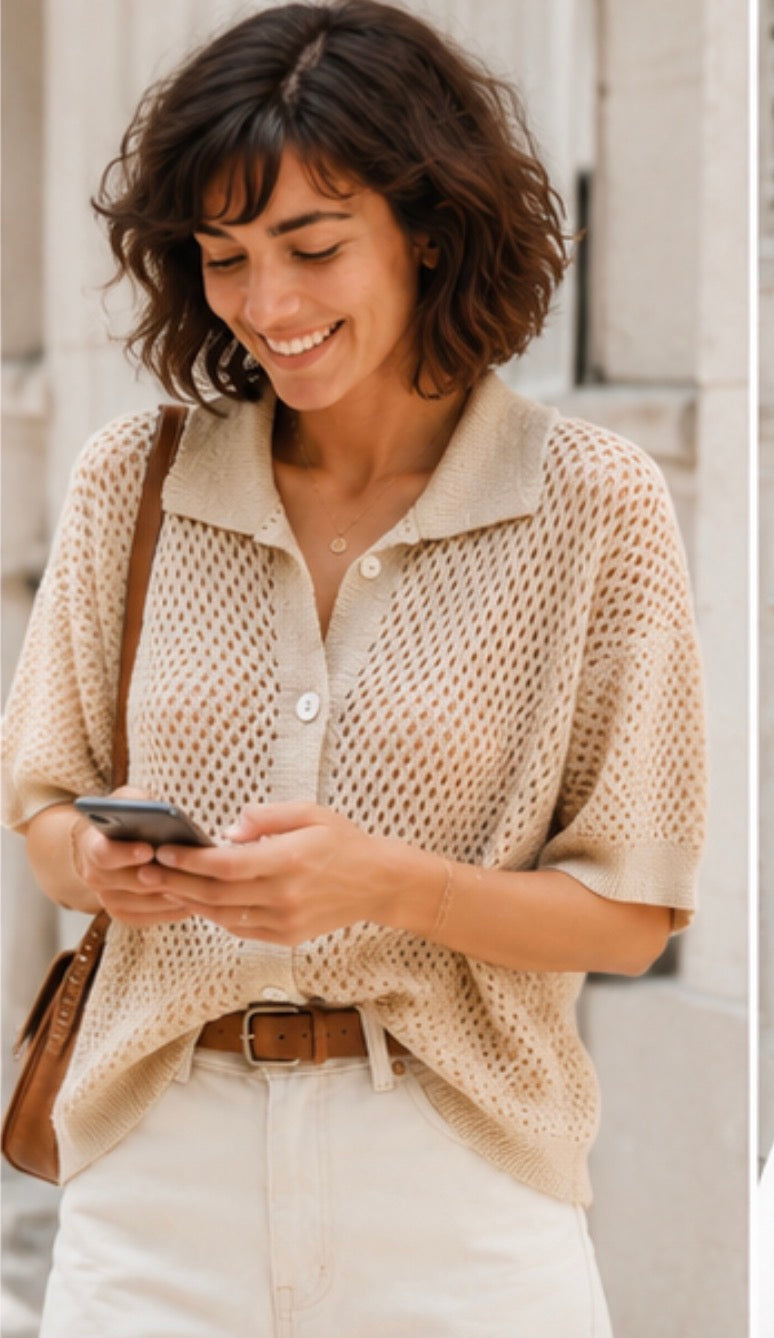 Gilet EMELINE - Beige