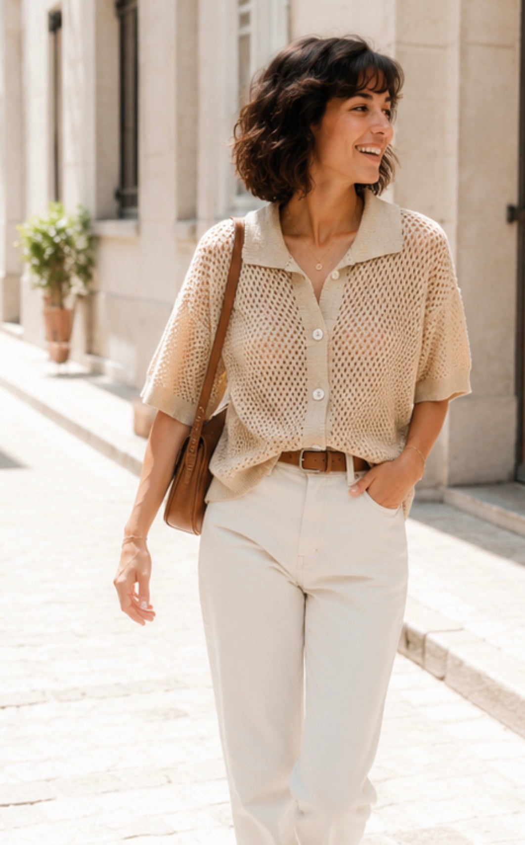 Gilet EMELINE - Beige
